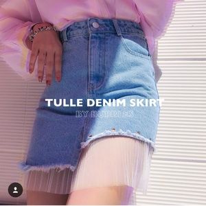 NWT Bubbles Japanese Denim Skirt
